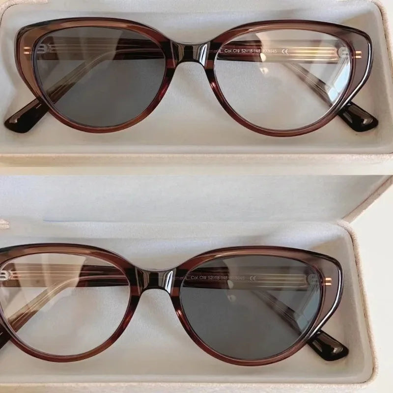 Photochromic Eyeglasses for Woman Anti Radiation Cat Eye Glasses