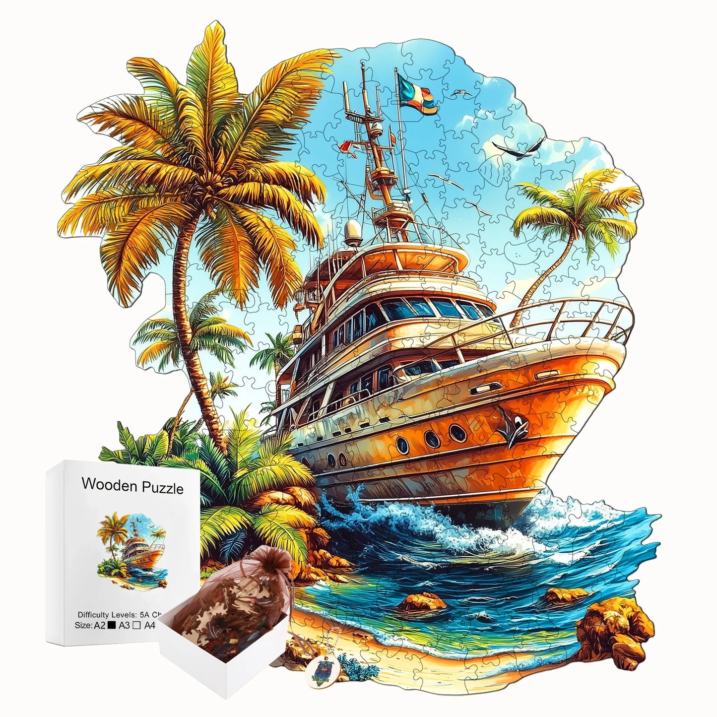 Exquisite Unique Wooden Jigsaw Puzzle Home Wood Decor Christmas and Halloween Gift Toy for Teen and Kid