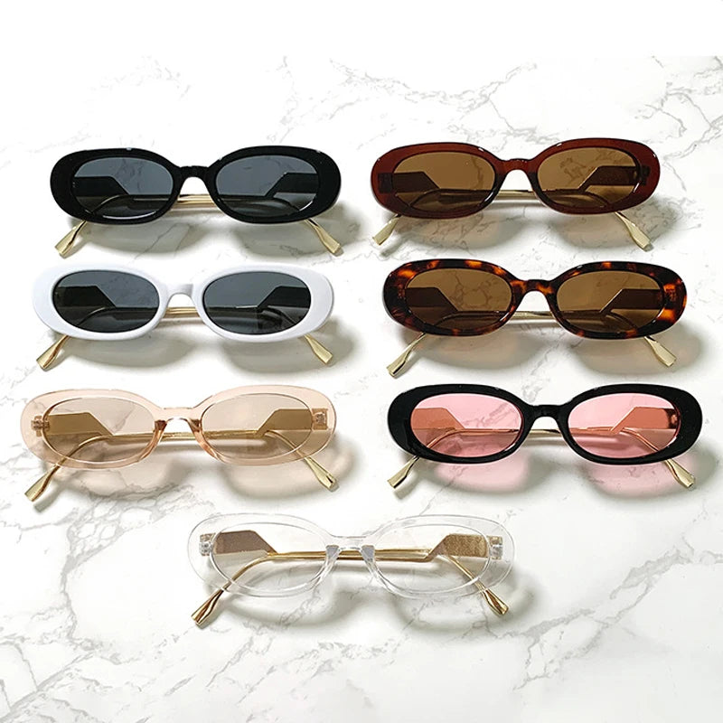 JNPCXI Cute Oval Sunglasses Women Fashion New Candy Color Sun Glasses Trendy Outdoor Casual Shades