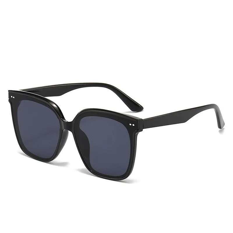 Korean Version Sunglasses Retro Square Large Frame Rice Nail Sunglasses Ins Men and Women Senior Sense Street Patting Glasses