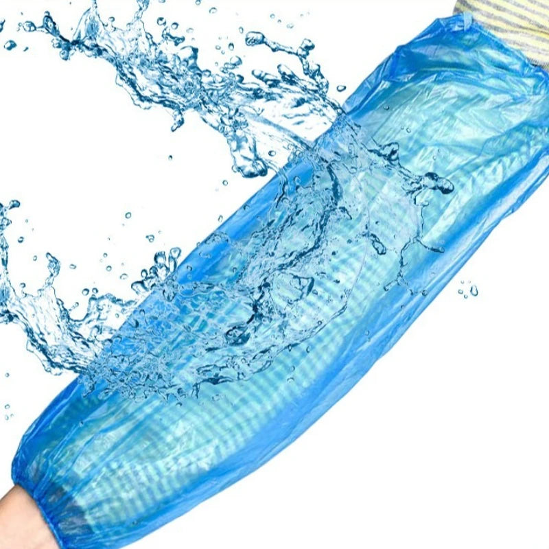 10/100pcs Disposable Waterproof Plastic Sleeves - Anti-Stain Protection for Kitchen, Home & Work Use, Kitchen Arm Protection