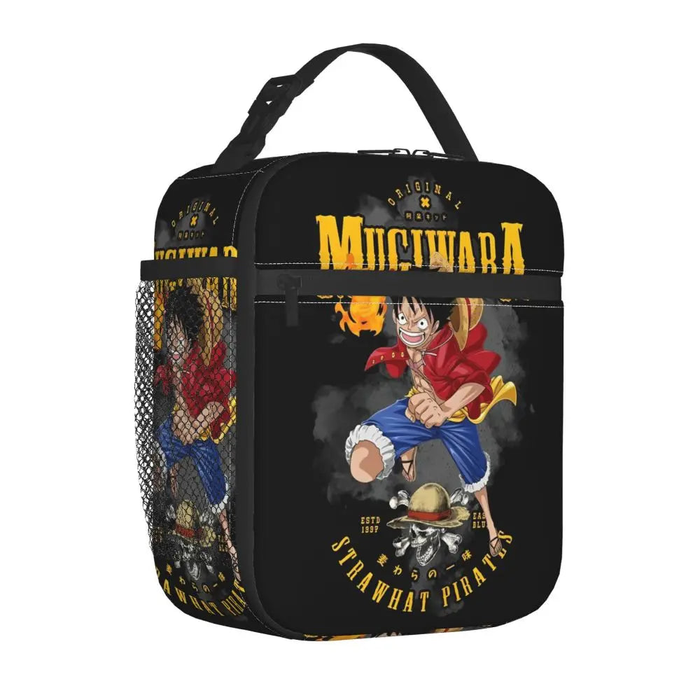 One Piece Monkey D Luffy Anime Insulated Lunch Thermal Bag Work School Bag M19