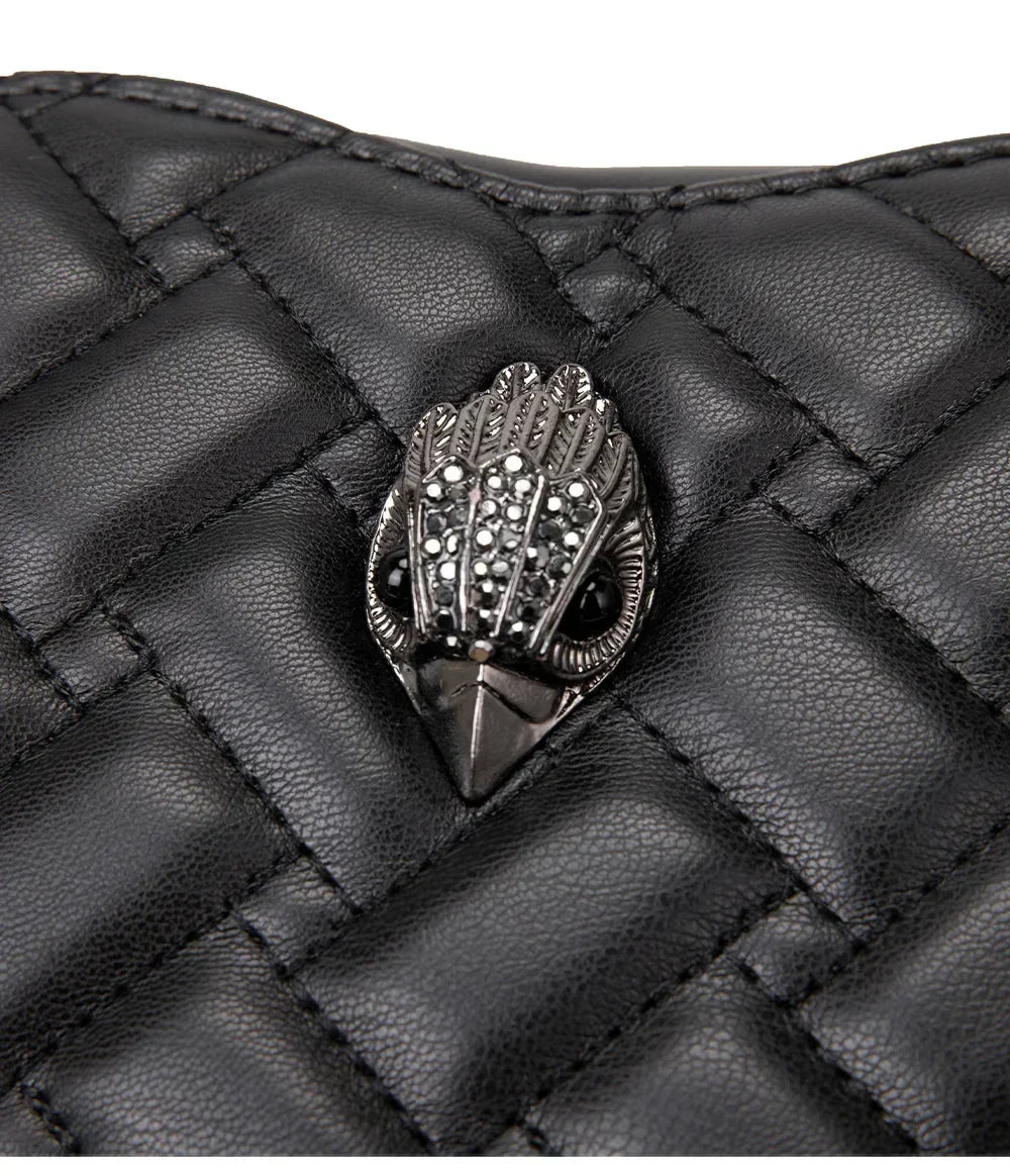 Women Heart-Shaped Crossbody Bag with Eagle & Bird Head Shoulder Bag Chain Purse