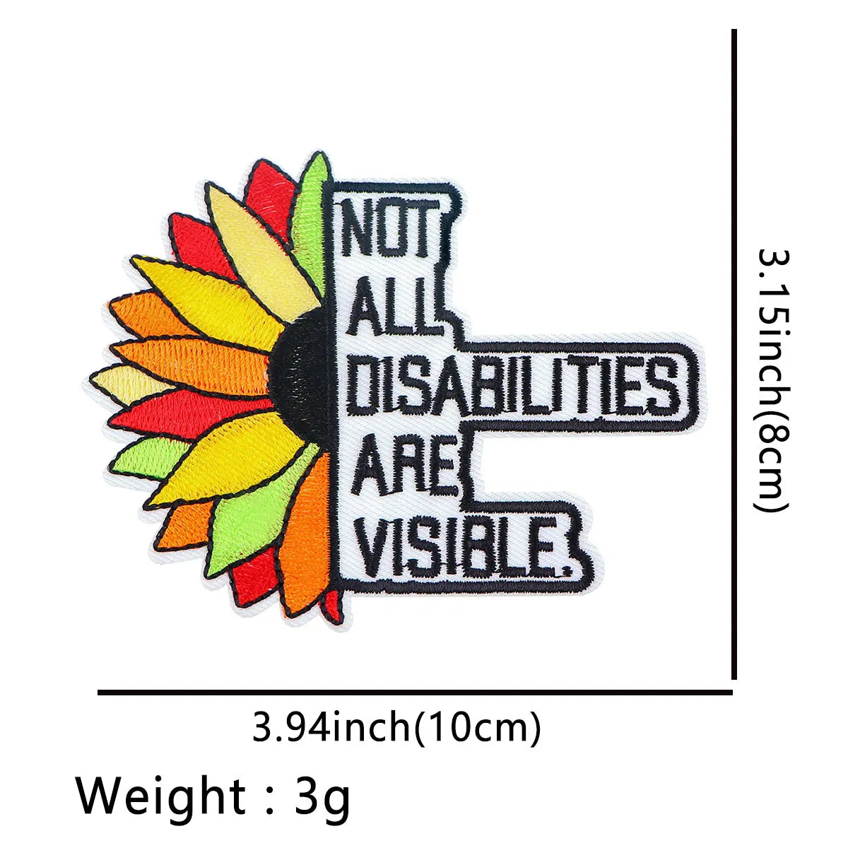 Motivational Phrase Patch Sunflower Iron On Patches For Clothing Patches DIY Applique Embroidered Patch For Jackets Badges