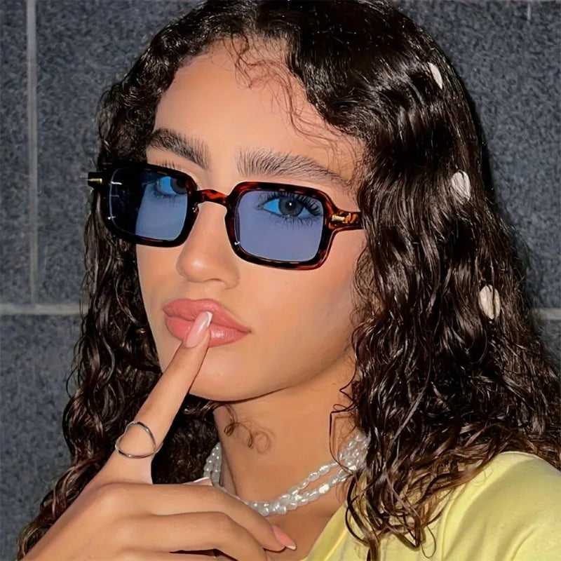 Fashion Small Square Sunglasses Men Women Colorful Frame Sun Glasses Female Oculos Y2K Retro Gradient Hip Hop Shades UV400  ﻿