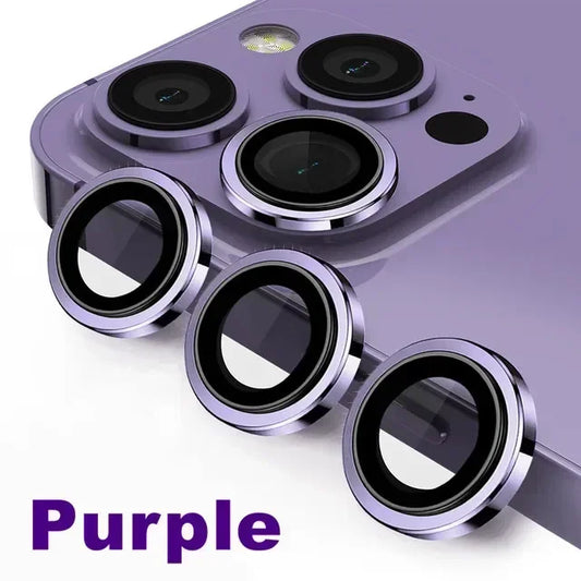 3Pcs Purple Camera Lens Protector iPhone 11-15 ProMax 14/13 Mini 15 Plus