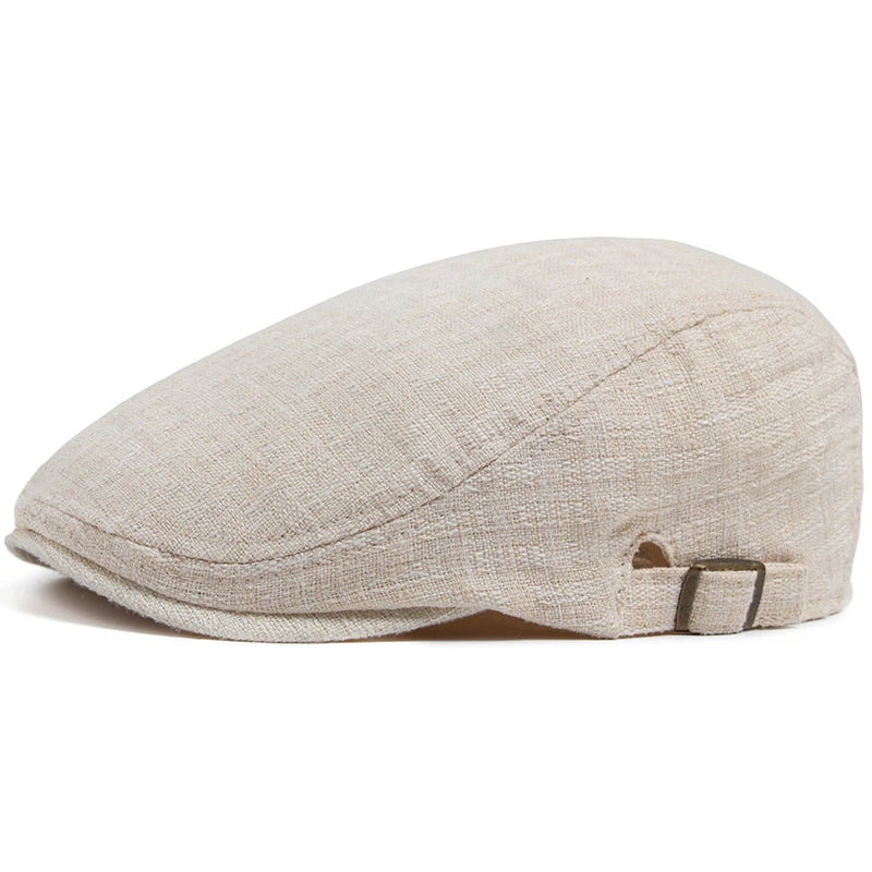 New Summer Thin Double Breasted Beret Fashion Men Vintage Visor Flat Cap Women Hat Berets For Casual Unisex Boina