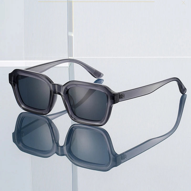 JNPCXI New Men Vintage Rectangle Frame Sunglasses Fashion Retro Sun Glasses Luxury Brand Design UV400 Shades Eyewear Women