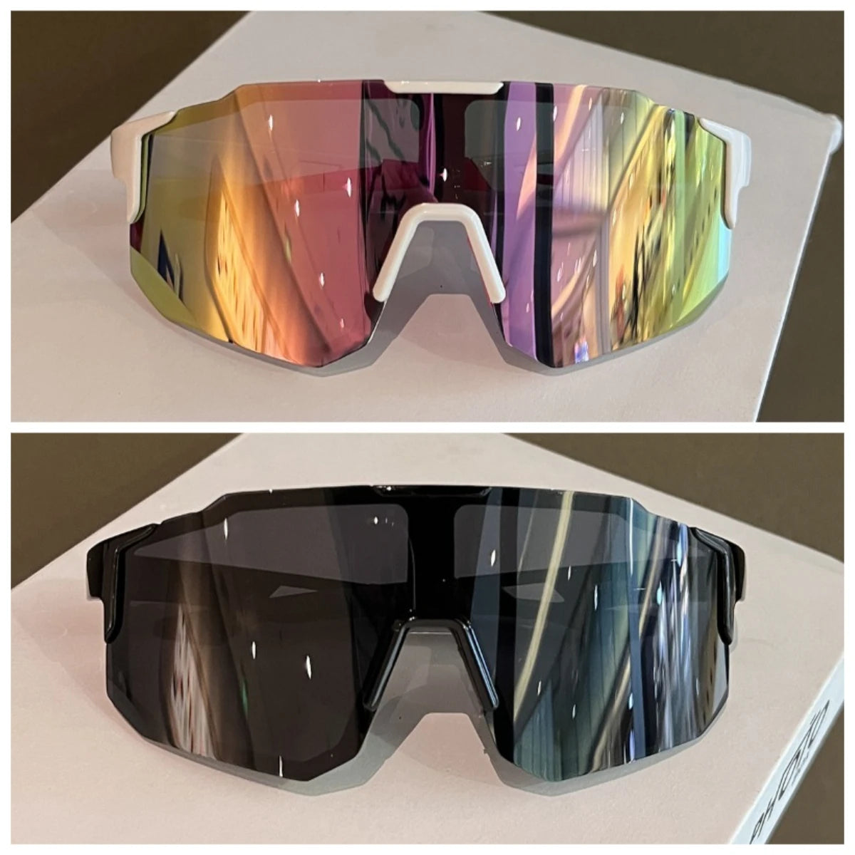 2PCS Cycling Glasses Sunglasses for Men Women Cycling Sun Glasses Goggles Outdoor Sport Sunglasses