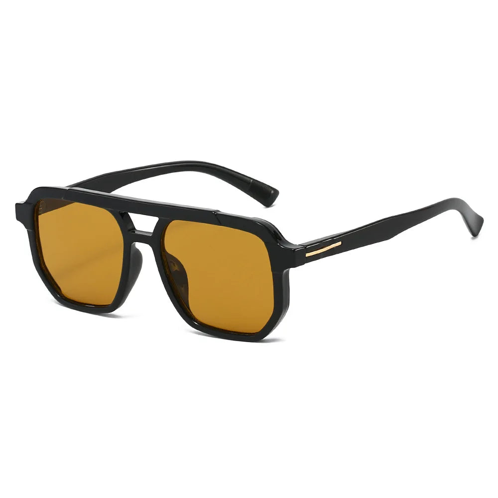 JNPCXI New Vintage Double Bridges Pilot Women Sunglasses Fashion Gradient Purple Shades UV400 Men Trending Sun Glasses