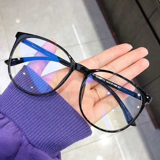 Anti Radiation Glasses Spectacles Frame Plastic Korean Oval Frame Fashion Eyewear