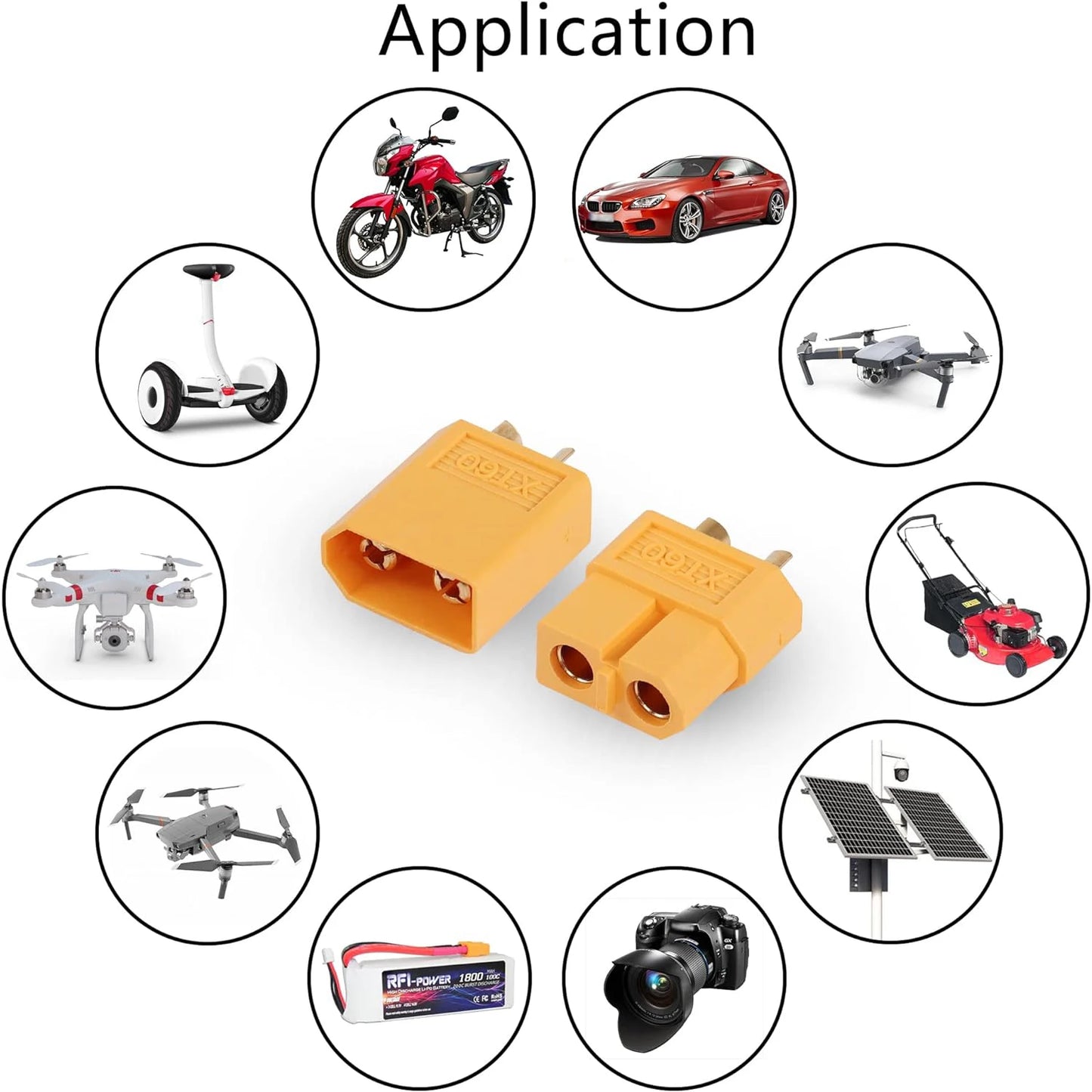 5 Pairs XT60 Connector XT60 Male Female Bullet Connectors Power Plugs for RC Lipo Battery Motor XT60 Drone Connectors