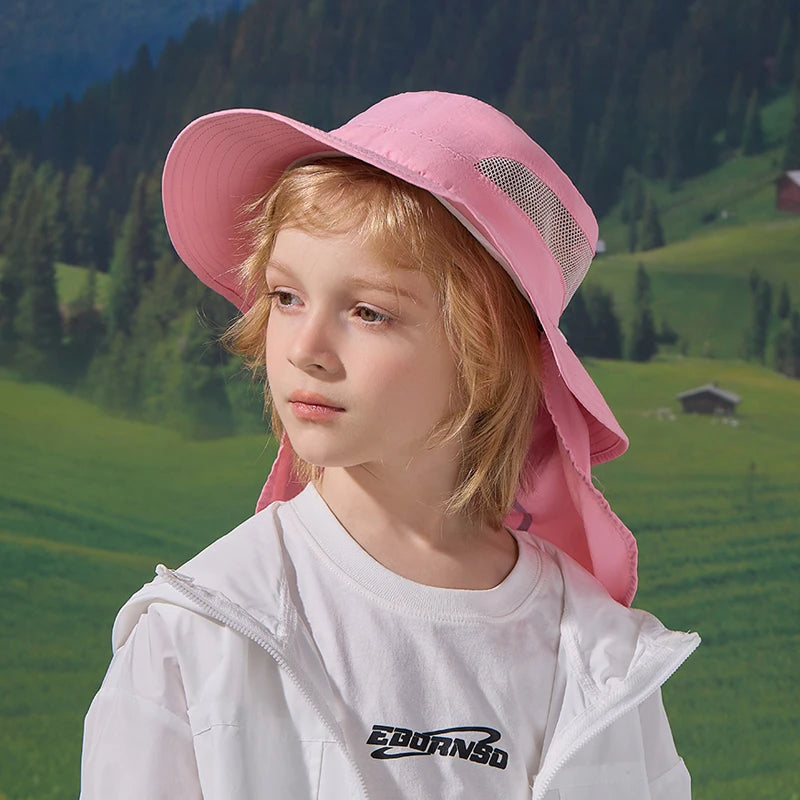 1210Quick-drying l Children's Bucket Hats Kids Wide Brim Beach UV Protection Outdoor Essential Sun Caps