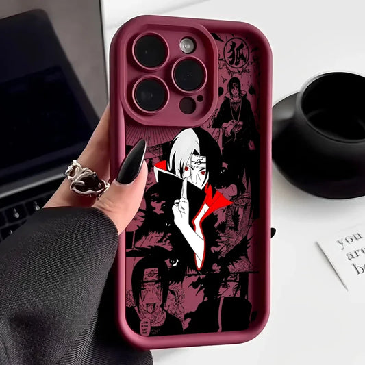 Itachi Apple iPhone 16 15 Pro Max 14 13 12 Mini SE XR XS softshell phone case M5