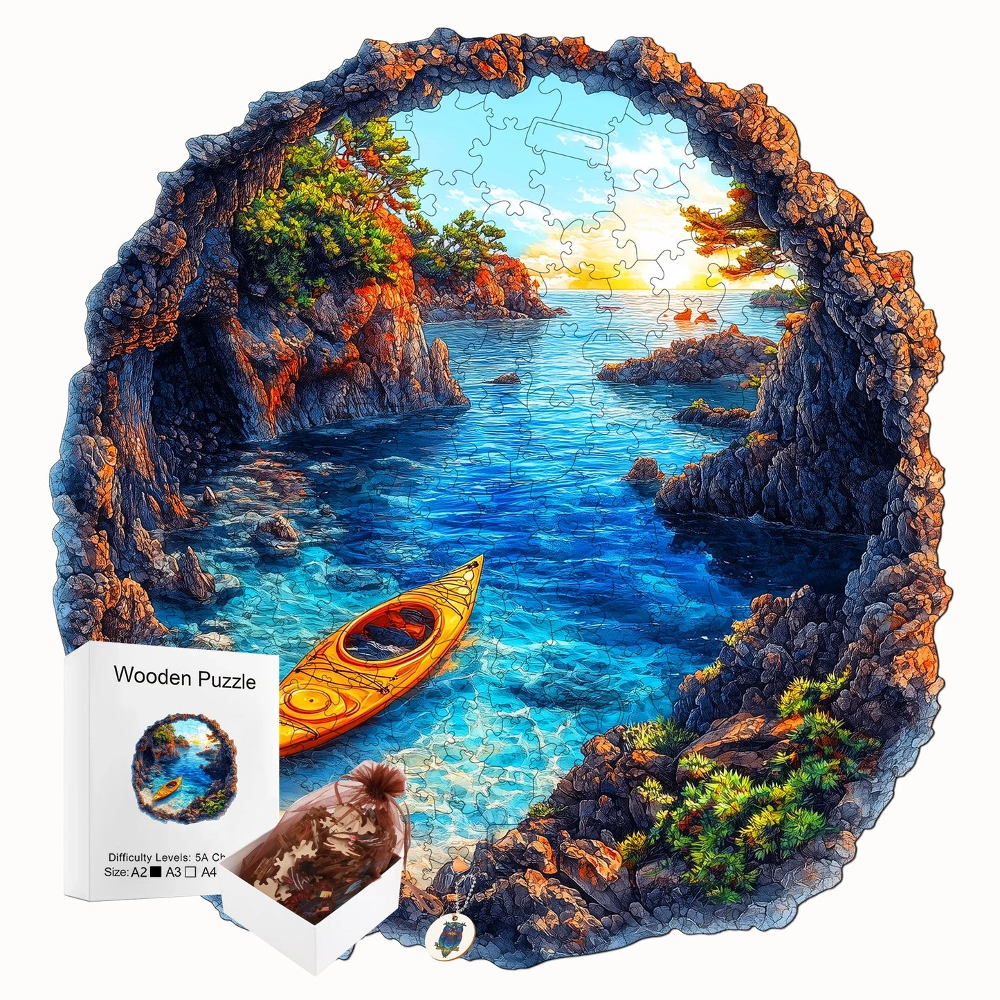Forests and Lakes Wooden Jigsaw Puzzle Beautiful Wooden Decor Christmas and Halloween Gift Toy For Teen And Kid