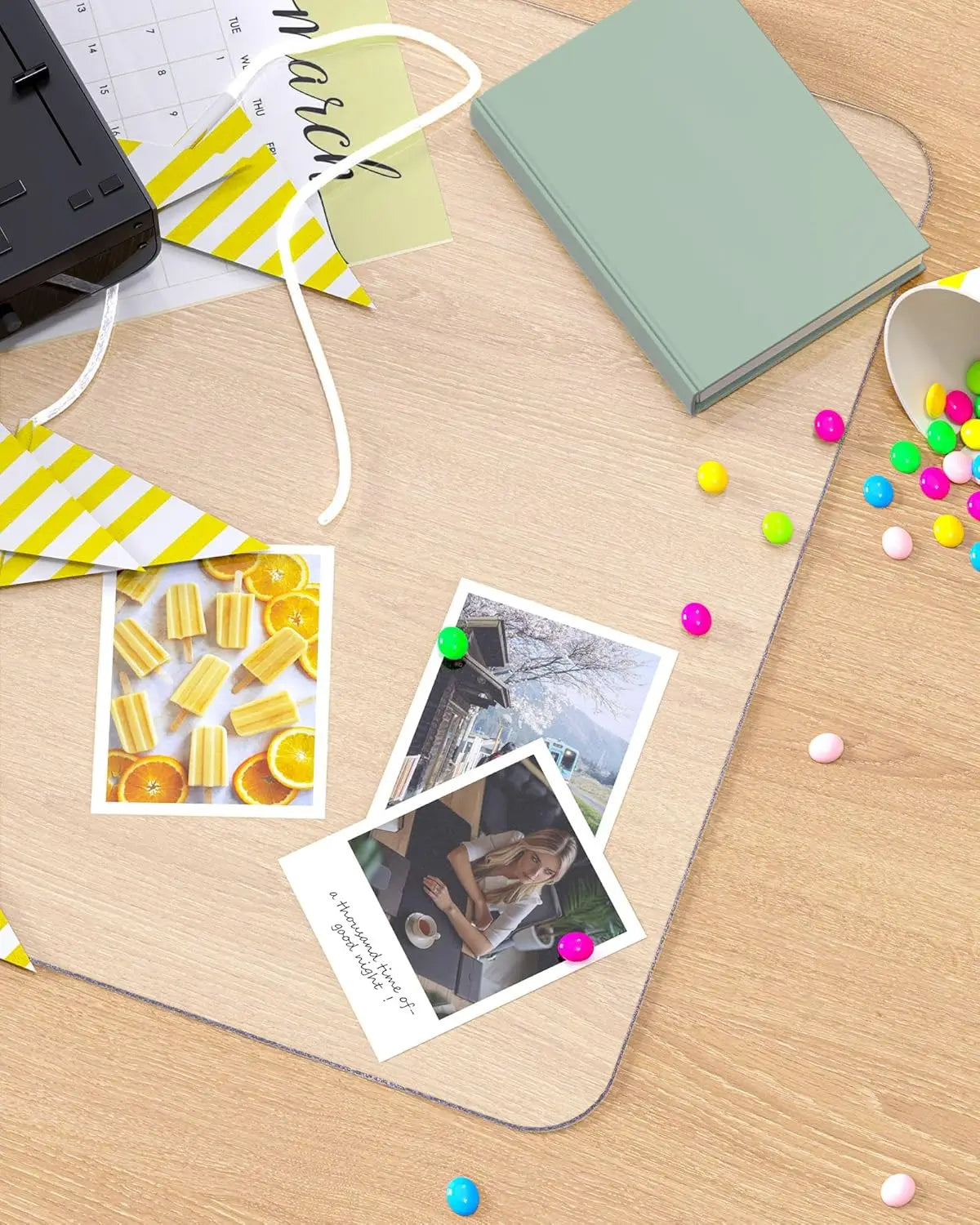YSAGi Clear Large Mouse Pad, Waterproof Table Mat, Desk Mat, Transparent Table Protector Mat, Desk Pad for Office & Home