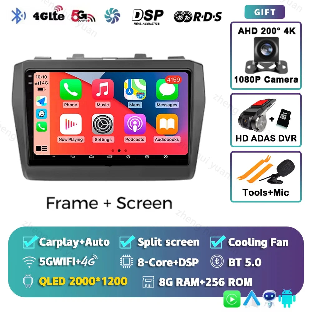 CarPlay Auto Android 15 For Suzuki Swift 2017 2018 2019 2020 2021 Car Radio Multimedia navigation video DVD Autoradio Stereo 4G