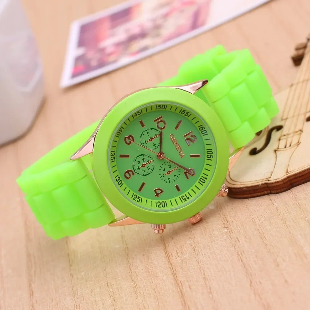 New Fashion Luxury Brand Women's Watch Silicone Strap Quartz Wrist Watch for Female Relogio Feminino Dropshipping