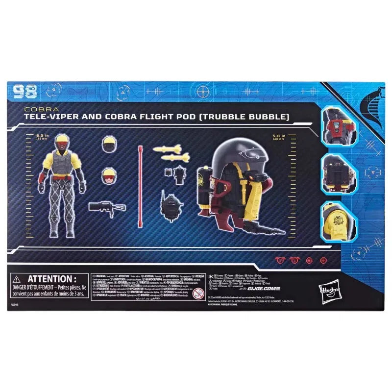 Original Hasbro G.I. Joe Classified Series 098 Tele Viper Cobra Flight Pod Trubble Bubble Action Figure Model Toys Collection