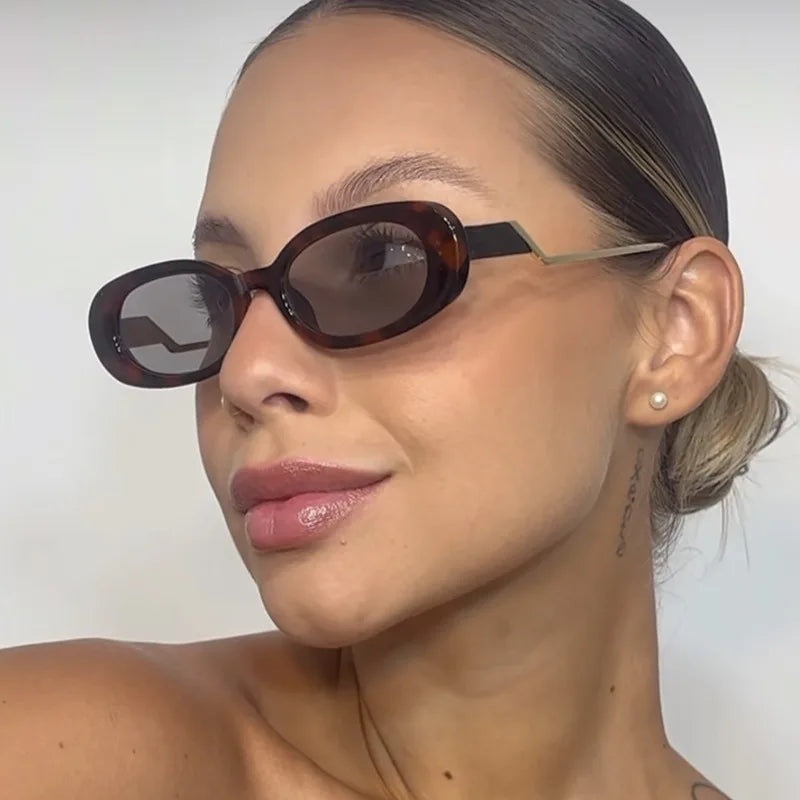 JNPCXI Cute Oval Sunglasses Women Fashion New Candy Color Sun Glasses Trendy Outdoor Casual Shades