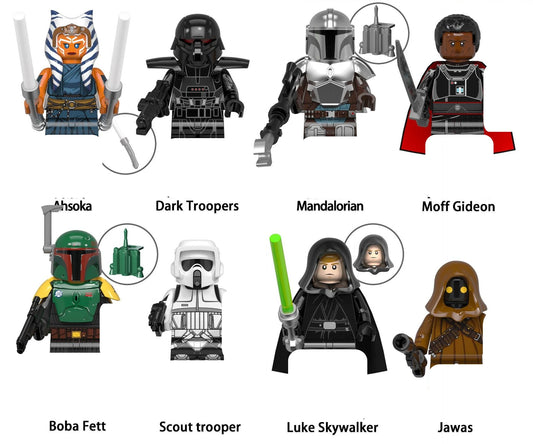 8pcs Anakin Darth Vader Obi-Wan Cal Kestis Jedi Star Wars Mini Man Figures M13