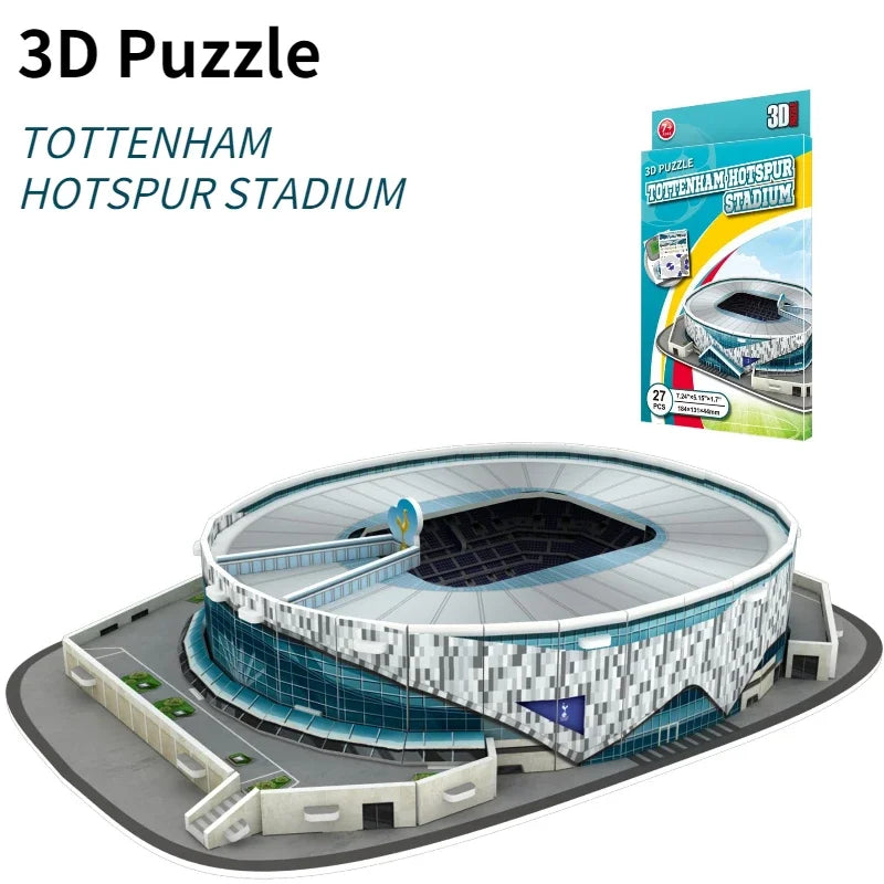 3D Soccer Stadium Puzzle Construction PuzzlesDIY Paper Intellectual Development Educational Toys Christmas Gifts