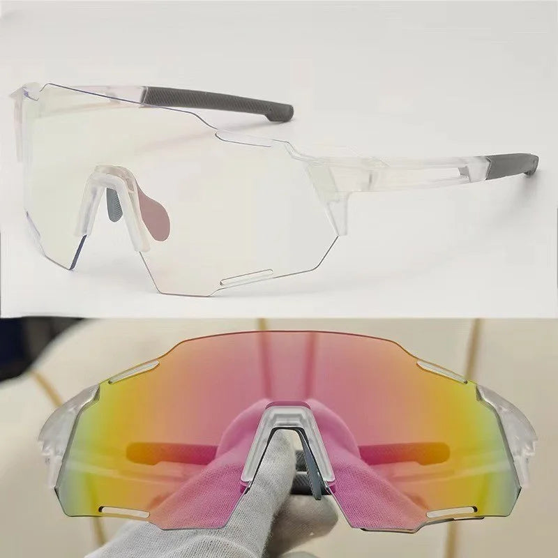 Photochromic Cycling Sunglasses Outdoor Sports Goggles Road Bike UV400 Bicycle Men Women Windproof Sun Glasses