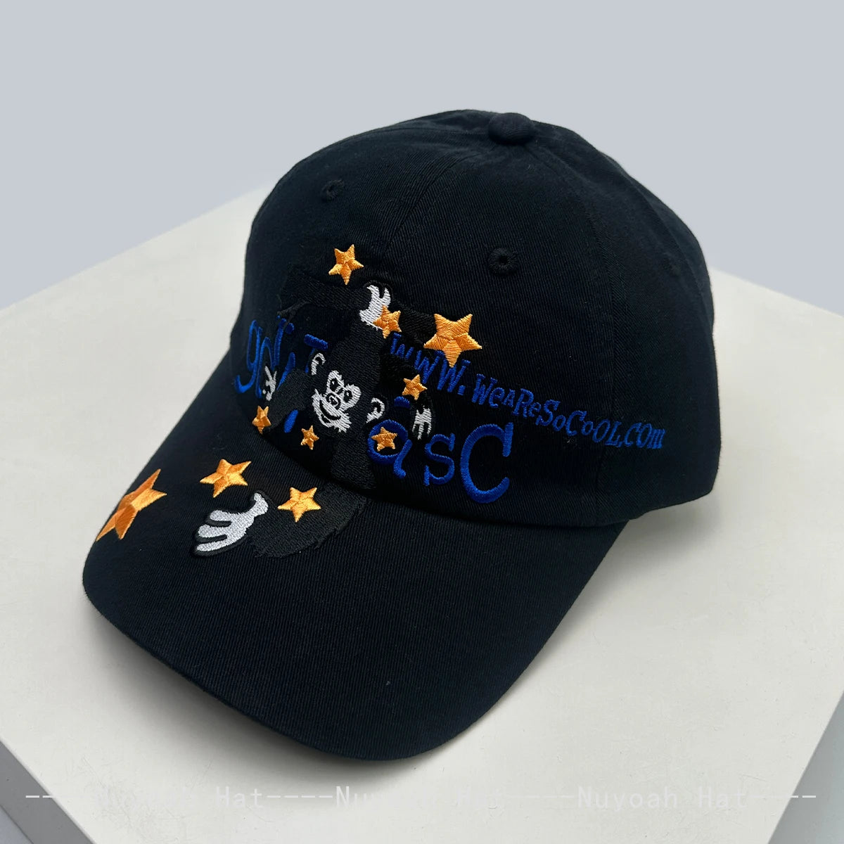 New Men Women Retro Orangutan Star Letter Embroidery Baseball Hats Sunshade Personal Versatile Color Block Peaked Caps Fashion
