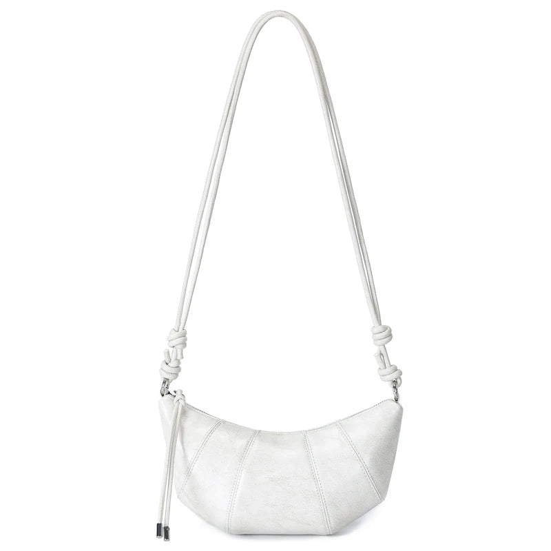 2026 new women's Mini cowhide leather Crossbody handbag luxury designer Lady commuting Shoulder Bag Oil Wax Leather Cowhorn bag