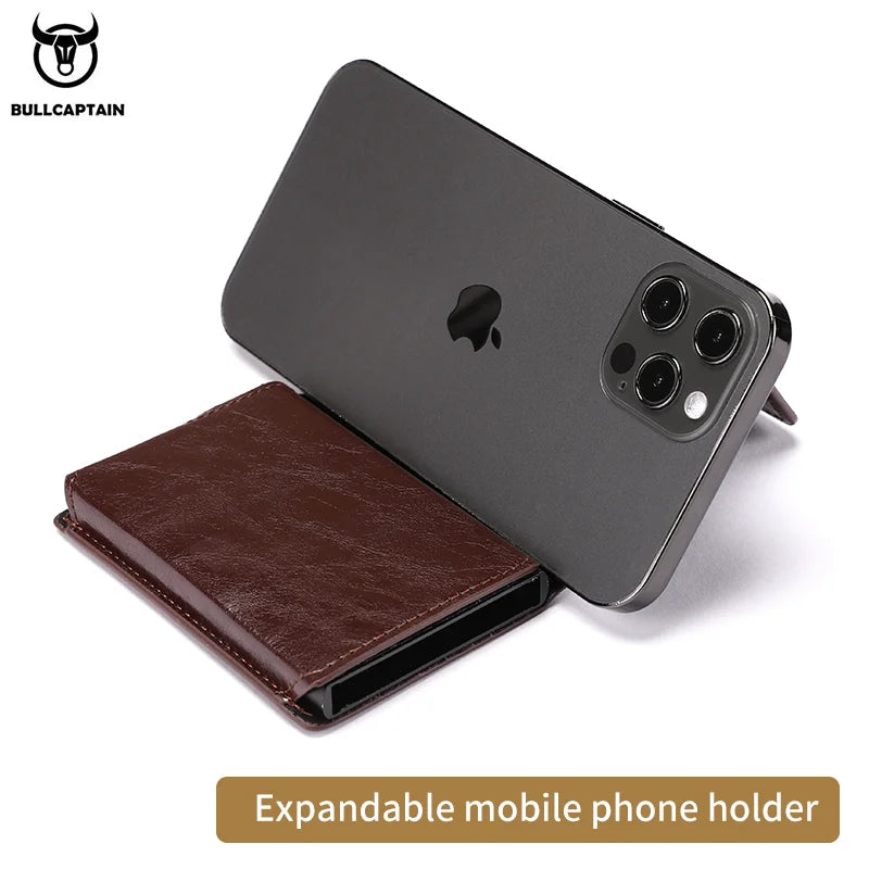 2022 Men And Women Aluminum Cash ID Card Holder RFID Blocking Automatic Pop Up Credit Card Wallets Mobile Phone Holder Card Bag