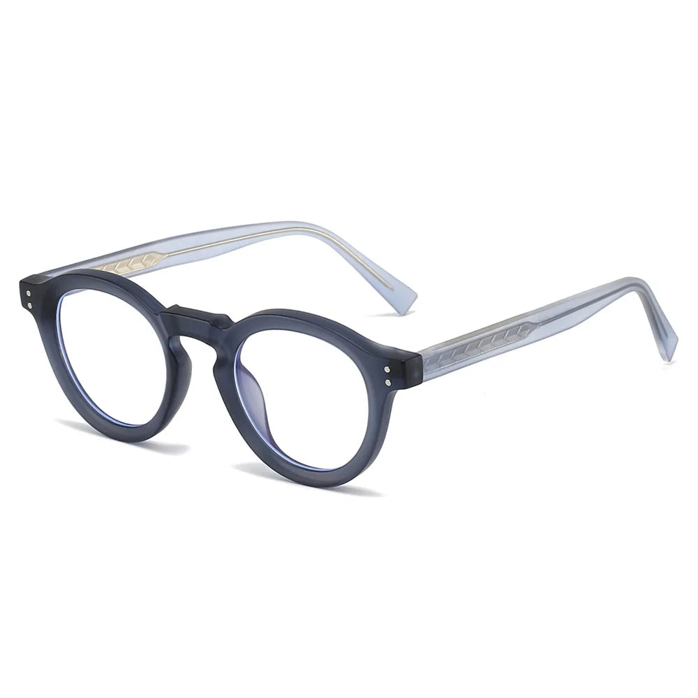 JNPCXI Vintage Round TR90 Glasses Frame Women Leopard Fashion Clear Anti-Blu-Ray Lens Eyewear Men Optical Frame