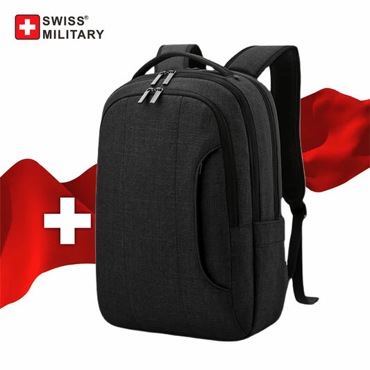 SWISS 15 inches Laptop Backpack Waterproof USB Port Multifunctional Travel Bag