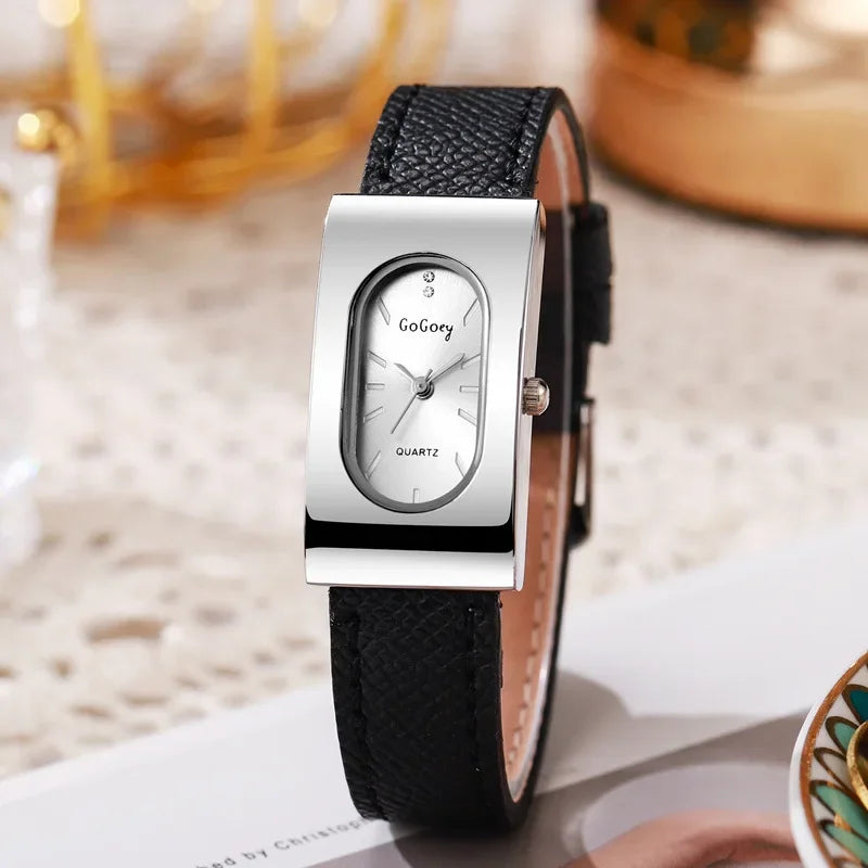 Luxury Ladies Brand Women Watch Fashion Rectangular Dial Quartz Watch Simple Leather Strap Wristwatches Gift Dropshipping