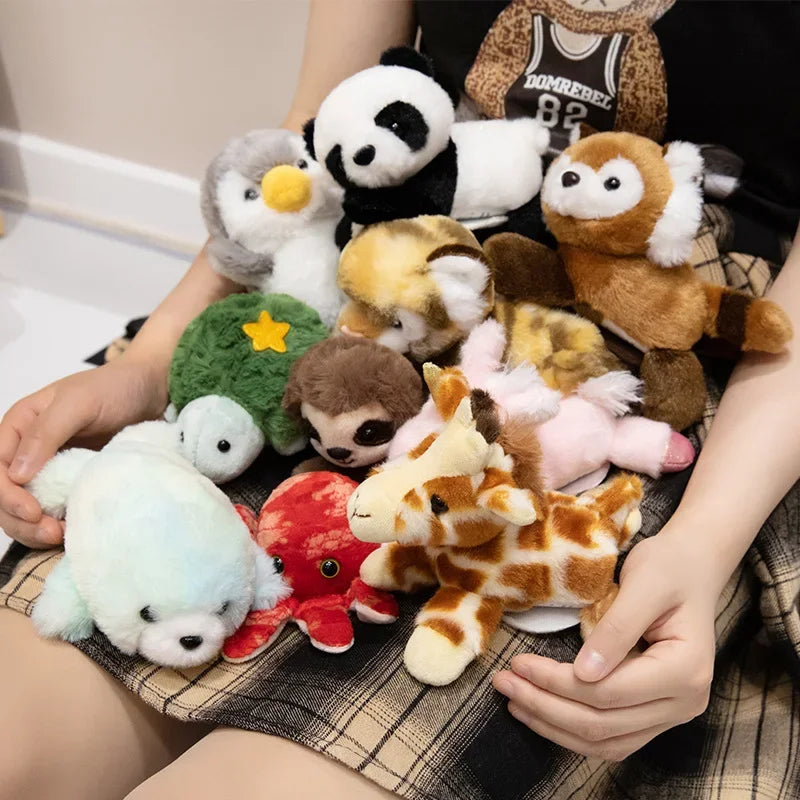 Various Cute Stuffed Animals Shoulderkins Pink Unicorn Turtle Octopus Penguin Funny Shoulder Decor School Party Bag Accessories