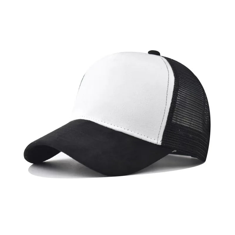 Summer Mesh Baseball Cap Women Men Letter Patch Casual Breathable Snapback Hats