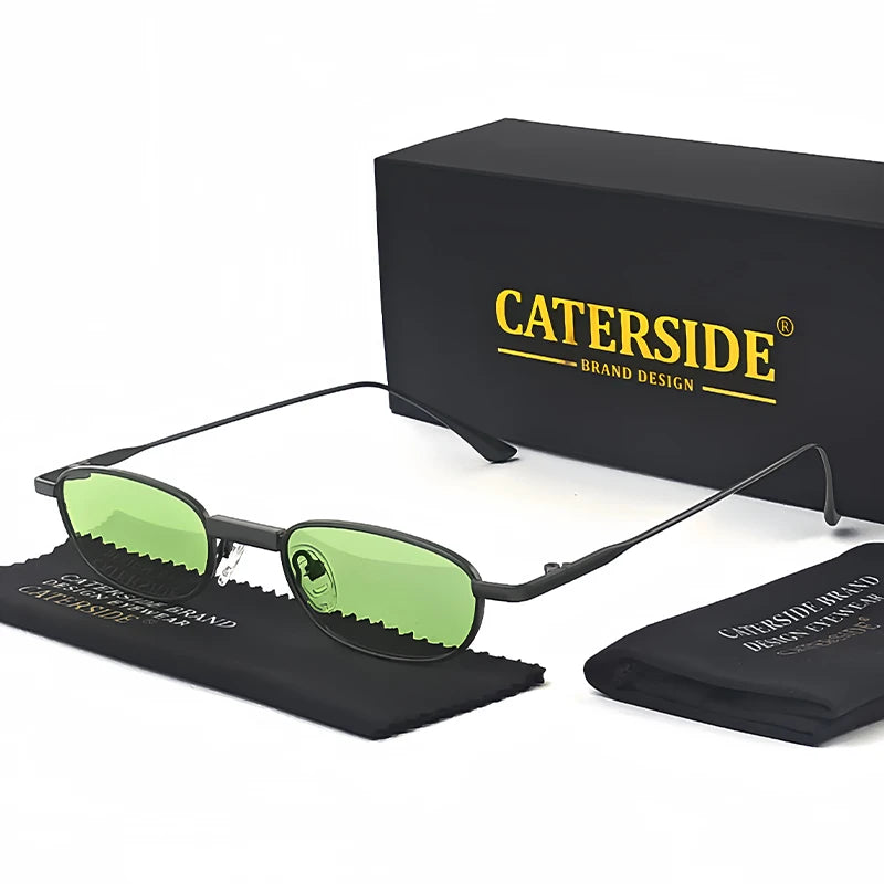 CATERSIDE Retro Polarized Sunglasses Men Small Frame TAC Lenses Punk Sun Glasses Women Fishing Outdoor Party Glasses Summer