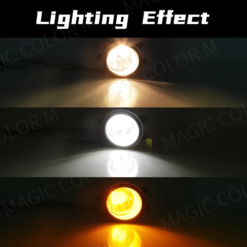 For Toyota Ractis 2010 2011 2012 2013 2014 Led Fog Lamp Angel Eyes DRL Daytime Running Light Yellow White Blue Red Waterproof