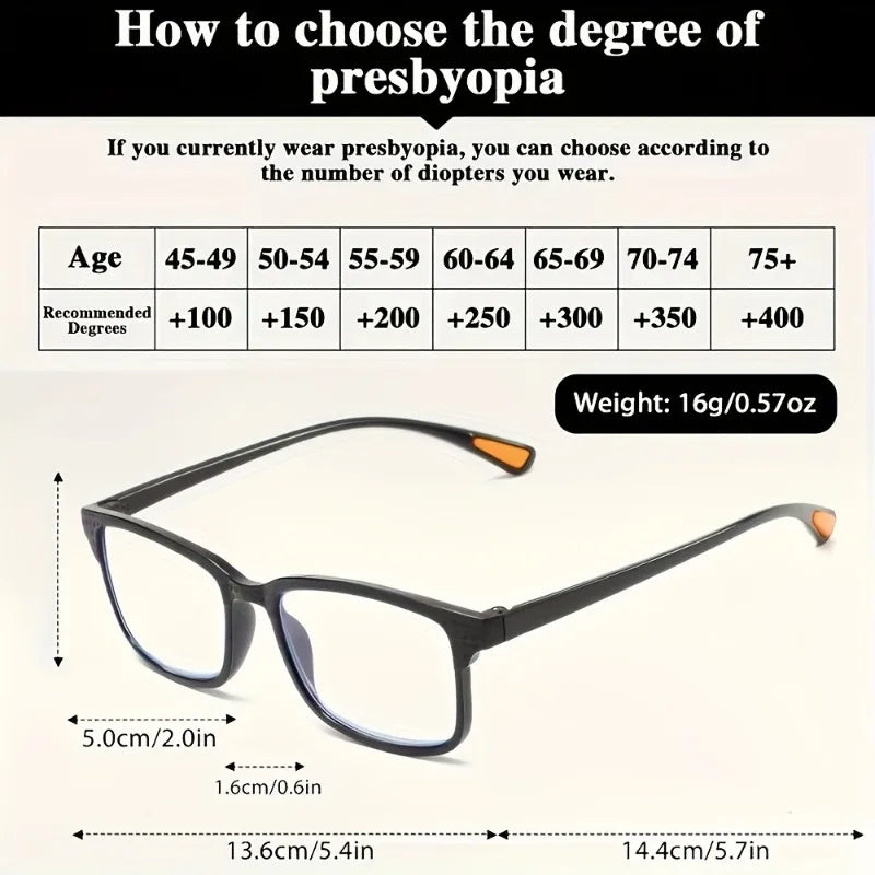 8 Pieces of Female Ultra Mild Reading Glasses with+1.0 To+4.0 Magnification Anti Glare and Scratch Resistant Lenses