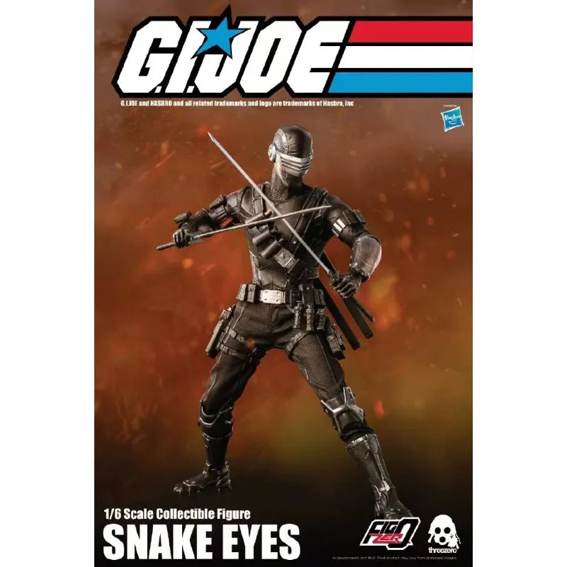 Original Hasbro Threezero FigZero G.I. Joe Series 1/6 SNAKE EYES Action Toy Figure Mode Ornaments