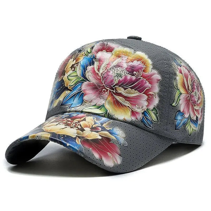 Summer Quick Dry Baseball Cap, Unisex Flower Sun Hats, Style Floral Sun Hats