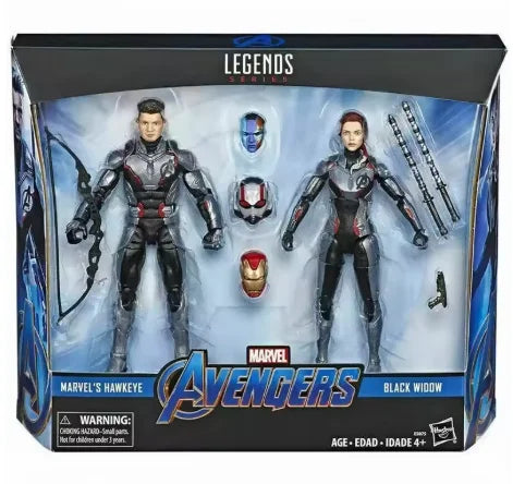 Original Hasbro Marvel Legends Series HAWKEYE&BLACK WIODW Anime Figure Collection Model Toy
