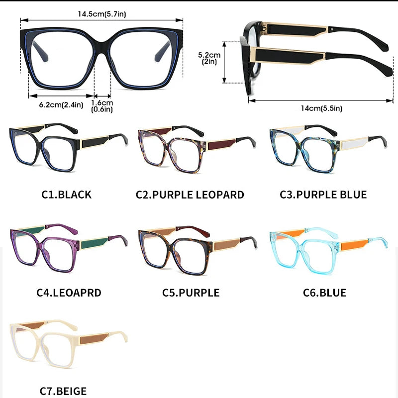 JNPCXI New Fashion Square Women Glasses Frame Clear Anti-Blu-Ray Eyewear Retro Men Optical Frame Computer Goggles