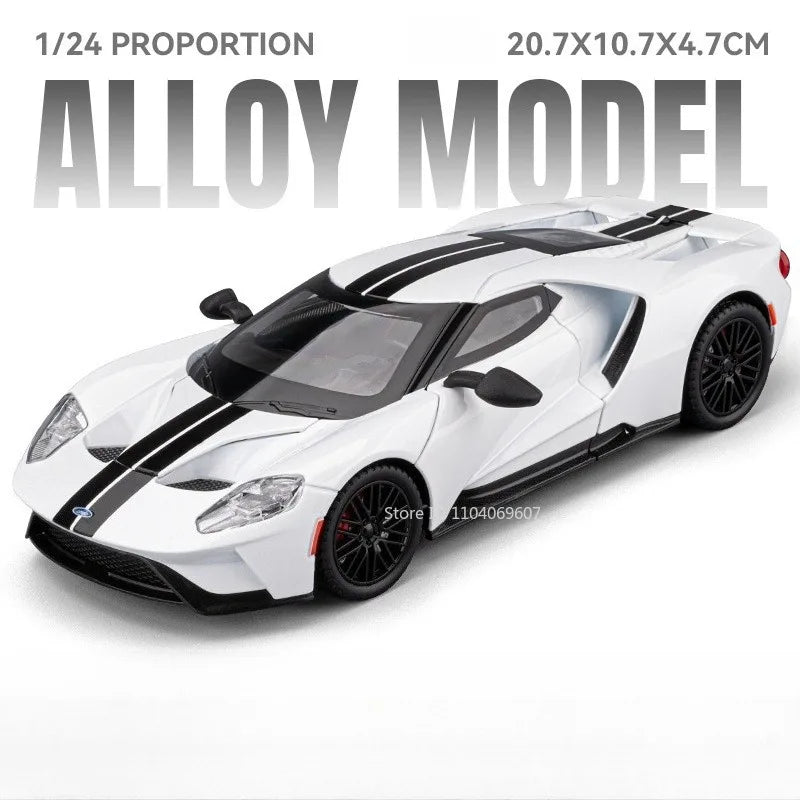 1:24 GT MC20 Alloy Diecast Supercar Toys Models Sound Light Pull Back Shock Absorption Miniature Vehices Friend's Holiday Gifts