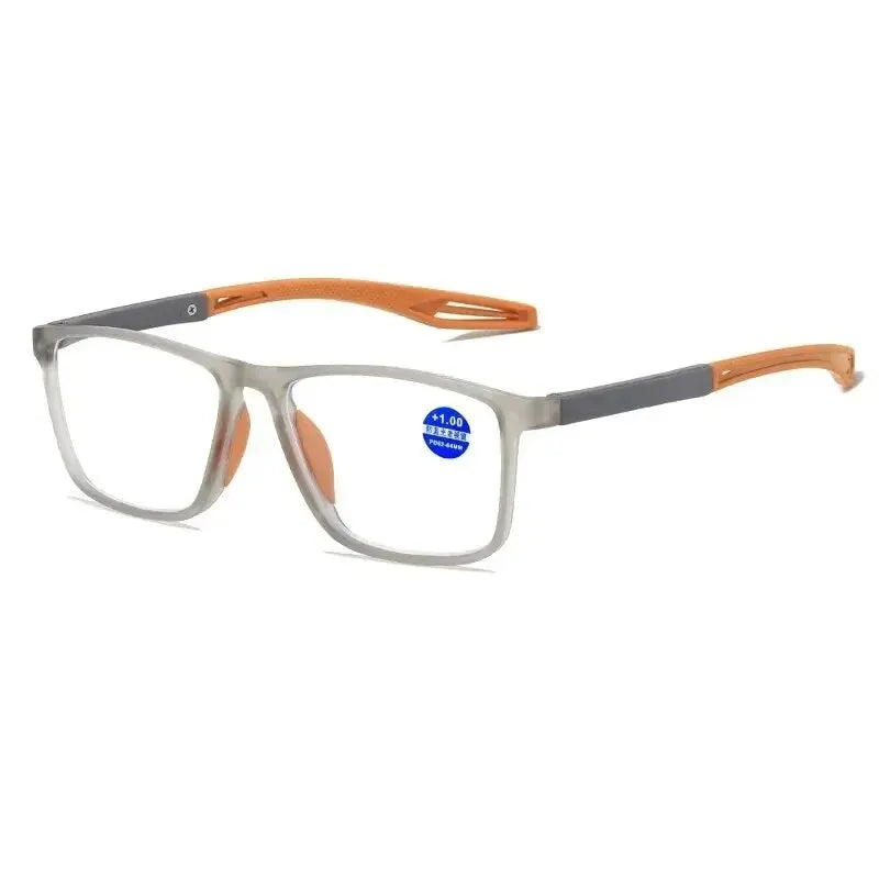 Sporty Ultra-Light TR90 Sports Reading Glasses Fashion Anti-Blue Light Reading Glasses Sports Frames Unisex Men Women