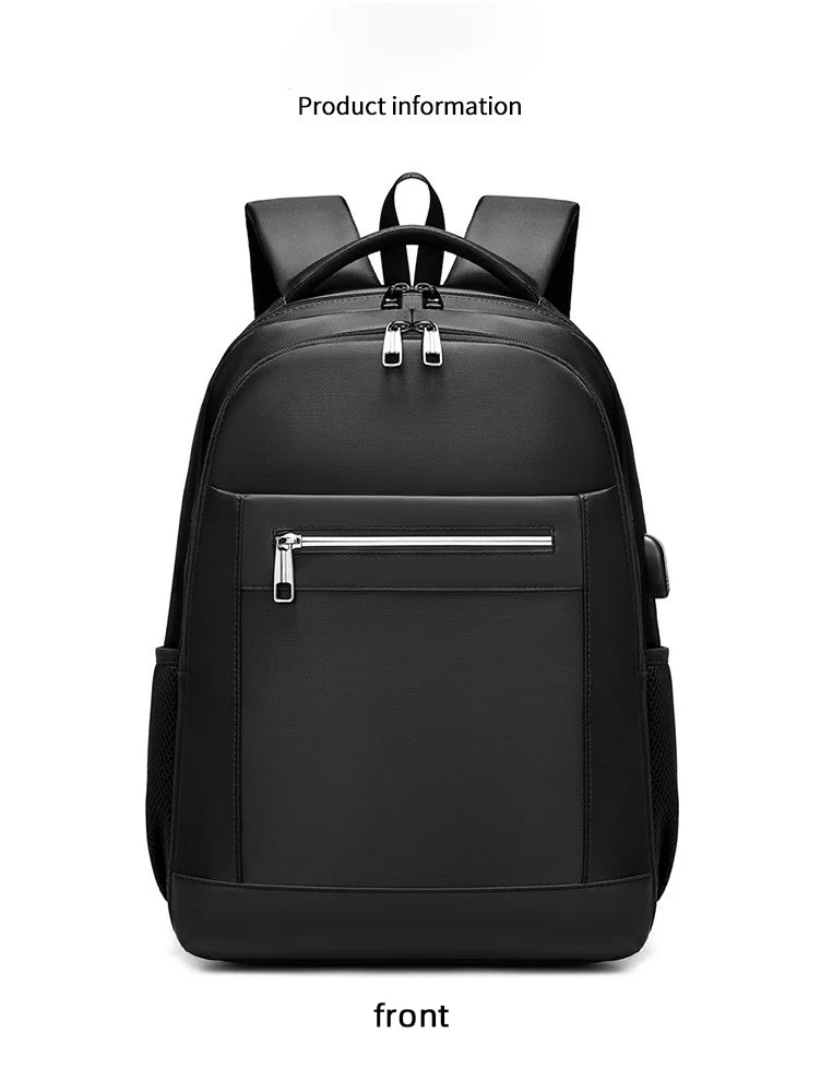 15in Versatile Backpack Repellent Oxford Cloth Computer Bag Student Backpack