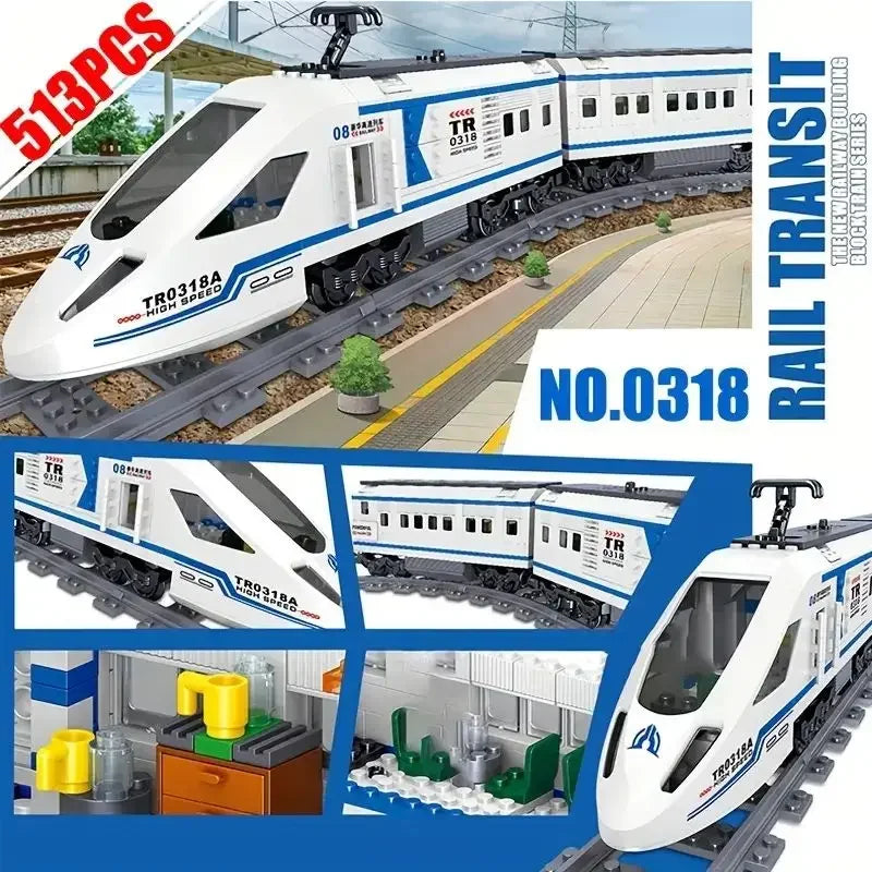 Technical Train Maintenance Advanced Model CityRail Tracks Building Blocks Toys