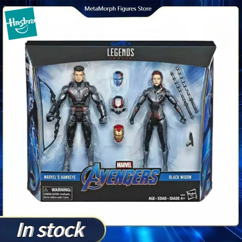 Original Hasbro Marvel Legends Series HAWKEYE&BLACK WIODW Anime Figure Collection Model Toy