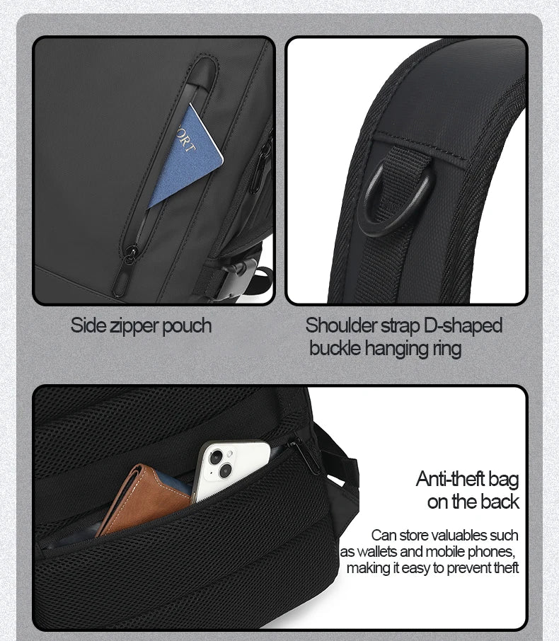 SWISS MILITARY Laptop Backpack Men 15.6 Inch Multi Pocket Expandable Backpack Waterproof USB School Backpack Business Travel Bag