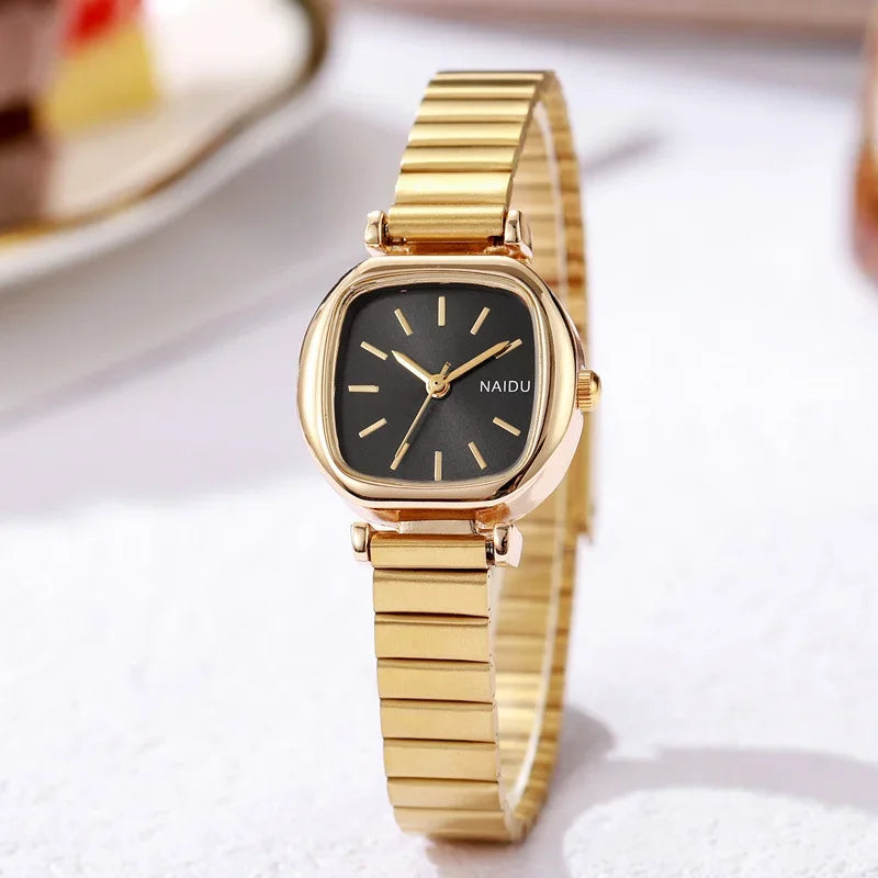 Fashion Women Watches Luxury Gold Colors Watch Ladies Steel Strap Quartz Wristwatch Clock Relogio Feminino Reloj Mujer