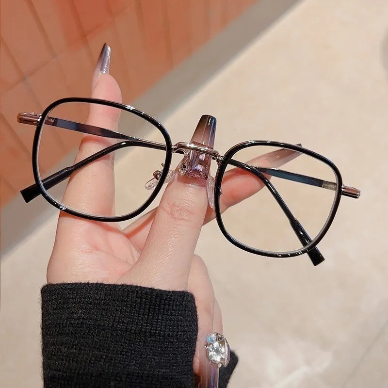 Anti-blue Anti Radiation Eyeglasses Sqaure Metal Frame Eyeglasses Unisex